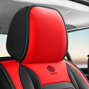 Housses de <span class=keywords><strong>siège</strong></span> auto en similicuir rouge et noir de haute qualité, <span class=keywords><strong>protection</strong></span> pour l'intérieur de la <span class=keywords><strong>voiture</strong></span>, style moderne toutes saisons, adaptées aux voitures - Product Image 5
