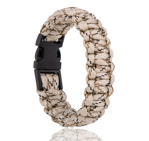 DFB729 Pulsera Táctica de Rescate para Hombre, Hecha de Cuerda Trenzada, Herramienta EDC Desmontable, Raspador, Silbato, Hebilla, Pulsera de Paracord - Product Image 4