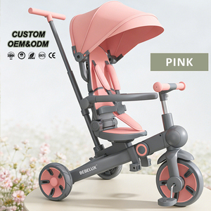 <span class=keywords><strong>Triciclo</strong></span> Plegable Compacto para Niños, Personalizado de Fábrica, OEM, Sin Herramientas de Montaje, 9 en 1, Cochecito para Bebé, <span class=keywords><strong>Triciclo</strong></span> Inteligente, Bicicleta de Entrenamiento para Niños - Product Image 1