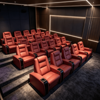 Canapé inclinable de luxe pour home cinéma, fauteuil électrique en cuir avec porte-gobelet et mobilier de salon, petit canapé