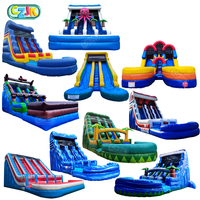 Toboggan aquatique gonflable commercial pour enfants et adultes, grand château gonflable pas cher