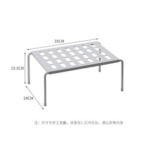 Étagère de rangement pliable en plastique pour cuisine, réglable, pour l'organisation des ustensiles et des condiments - Product Image 3