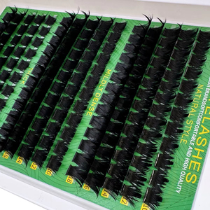 160D 200D 300D Thick Spiky <b>Individuals</b> <b>Lashes</b> 10-18mm Mega Wispy Eyelash Extension Fluff D Curly DIY at Home - Product Image 5
