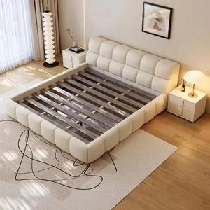 <span class=keywords><strong>Lit</strong></span> moderne en <span class=keywords><strong>velours</strong></span> <span class=keywords><strong>beige</strong></span> sur mesure de luxe, capitonné, doux, taille Queen, avec rangement et structure en métal - Product Image 5