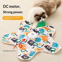 Jouet interactif pour chat avec plumes, activé par le toucher, avec baguette de stimulation pour un jeu apaisant et sécurisé