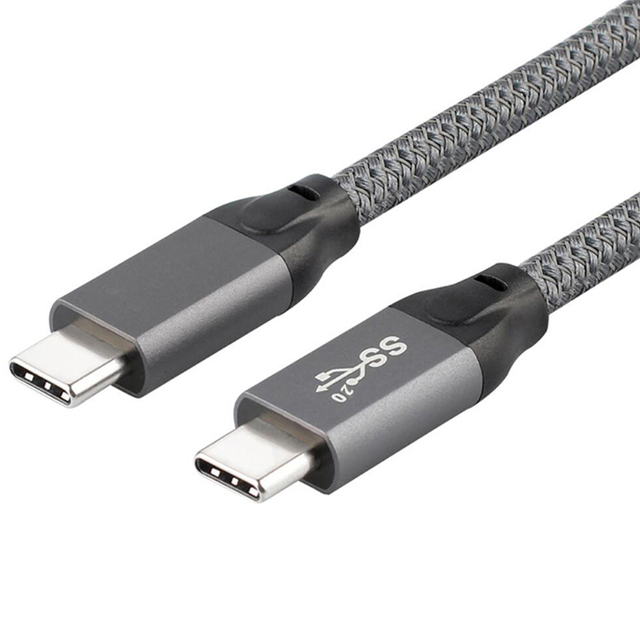 E Marker Chip PD 5A 100W USB 3.2 Gen 2x2 Superspeed 20Gbps USB C 4K@60Hz Video Output Type C to  USB-C Fast Charging Cable