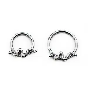 316L 외과 강철 16 게이지 뱀 세그먼트 링 Septum 리모콘 피어싱 쥬얼리