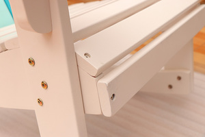 Modern American Style Luxury Adirondack Recliner Unique White <strong>Wooden</strong> Outdoor <strong>Rocking</strong> <strong>Chair</strong> for Beach Garden Patio Porch Balcony - Product Image 5