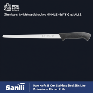 Cuchillo para Jamón con Hoja (28cm) Inox SKIN Negro y Cromo 304228 - Product Image 3
