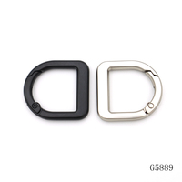 Klip Cincin Gerbang Bentuk D dari Paduan Seng Laris Manis 20mm Aksesoris Gantungan Kunci Tali Pegas D Ring Snap Clasp