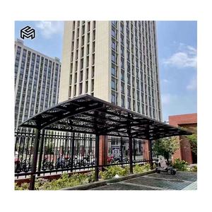 Abri de voiture en aluminium à pente simple imperméable au soleil, <span class=keywords><strong>abris</strong></span> de stationnement pour voitures - Product Image 5