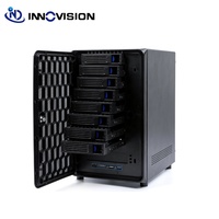 Casing Penyimpanan NAS MINI-ITX 8 Bay Hotsawp dengan Pintu Depan yang Aman dan Dapat Dikunci