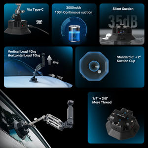 Soporte de Montaje para Automóvil con Ventosa Eléctrica YUANYUJINGMI de 6 Pulgadas para Cámaras DJI Pocket 3, Insta360, iPhone, <span class=keywords><strong>GoPro</strong></span> y <span class=keywords><strong>Sony</strong></span> - Product Image 5