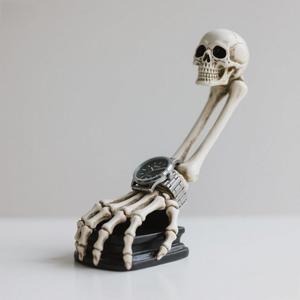 Skeleton Arm <strong>Watch</strong> Stand - Resin Forearm Display with Articulated Fingers | <strong>Gothic</strong> Dresser Organizer for <strong>Men</strong> - Product Image 1