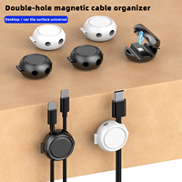 Organisateur de câbles en silicone à double fente magnétique pour la maison, le bureau, la voiture, le mur, le bureau de nuit – Support de câbles