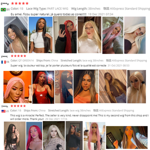 Perruque Lace Front FREEDOM 38 pouces, raie profonde, longue et lisse, pour cosplay rose, densité 50%, brun moyen, dentelle noire, pour femmes - Product Image 6