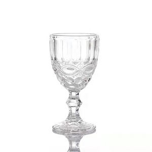 Set di <span class=keywords><strong>Calici</strong></span> da Vino <span class=keywords><strong>e</strong></span> Flûte in Vetro Spesso Goffrato Vintage di Kaly, Blu Verde Rosa, Capacità 240/300ml - Product Image 4