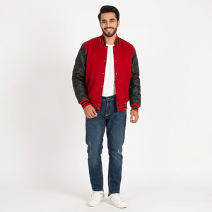 Logo personnalisé Letterman Varsity Jackets Chenille Broderie Baseball 100% Laine Varsity CollegeBaseballjacket pour hommes - Product Image 1