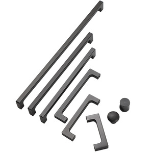 Minimalist <b>Wardrobe</b> <b>Shoe</b> Cabinet Drawer Aluminum Alloy Pull Handle Dark Matte Solid Furniture Hardware Adjustable Easy - Product Image 1