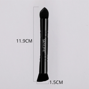 Ensemble de pinceaux de <span class=keywords><strong>maquillage</strong></span> professionnels de conception nouvelle génération, manche brun premium, poils en laine noire dorée, mélange de précision - Product Image 2