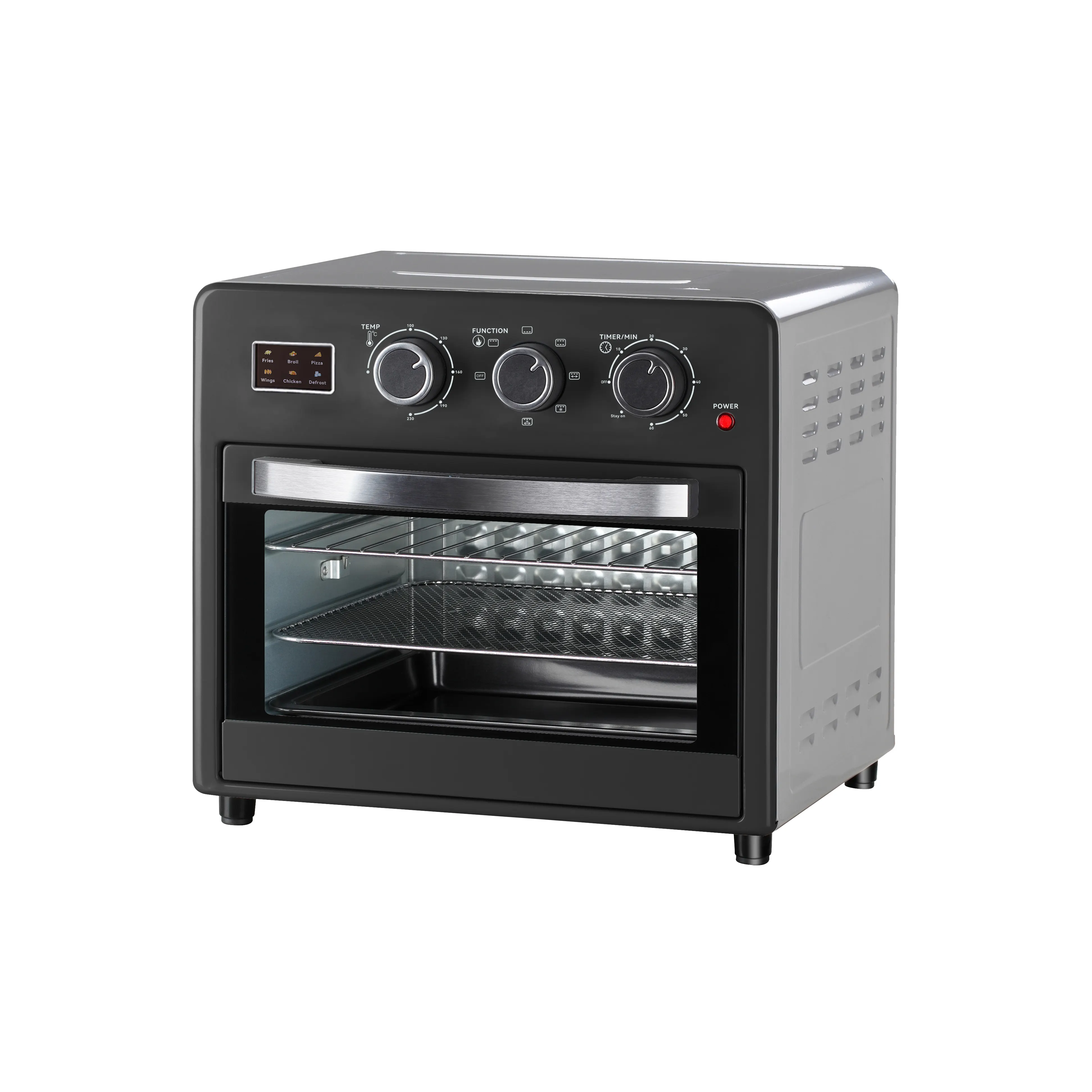 Todo en 1 Pizza Maker con asador parrilla 25L cocina estufa freidora de aire freidora sin aceite freidora de aire horno tostadora