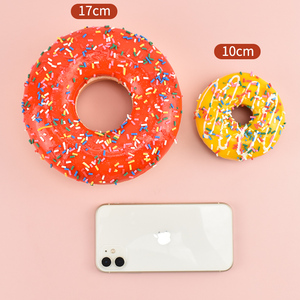 Modern Mini Donut Bread <b>Squishy</b> Toy Soft PU Slow Rising Simulation <b>Food</b> Fridge Magnet Portable Bag Pendant for Children Gift - Product Image 3