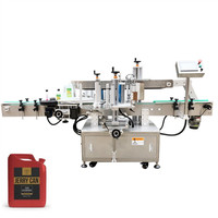 Machine d'étiquetage automatique double face auto-adhésive pour bouteilles plates