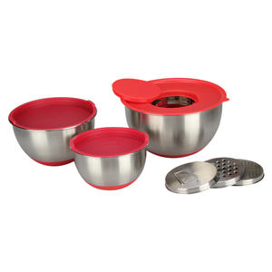 Bols mélangeurs en métal sans BPA avec poignées en silicone faciles à soulever et à maintenir sur la surface pour les fêtes - Product Image 4