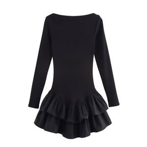 Vestido Corto Casual de Primavera con Cintura Imperio, Antiestático, Ajustado y Estilizador - Product Image 4