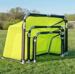 4x2,5ft Draagbaar en Opvouwbaar Aluminium Voetbaldoel Snelle Opbouw en Demontage Groene Kleur Snelle Levering Duurzame Kwaliteit - Product Image 4