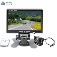 Moniteur de sauvegarde sur le tableau de bord du véhicule, écran couleur LCD TFT de voiture HD numérique de 7 "avec 4 entrées vidéo pour caméra Mdvr