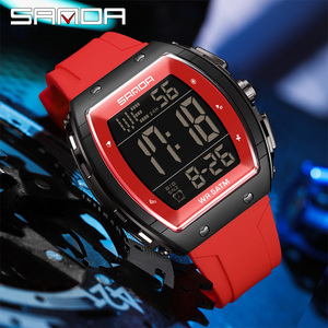 <span class=keywords><strong>Orologio</strong></span> <span class=keywords><strong>da</strong></span> Uomo SANDA 6258, Resistente all'Acqua 5ATM, con Allarme, Data, Giorno, Quadrante Grande, <span class=keywords><strong>Orologio</strong></span> <span class=keywords><strong>Digitale</strong></span> LED, <span class=keywords><strong>Cronometro</strong></span> per Uomo - Product Image 4