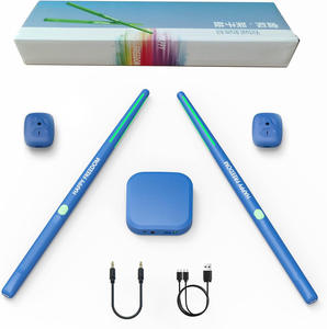 Batterie électronique portable à détection de mouvement, ensemble de batterie virtuelle intelligent avec baguettes, instrument d'entraînement Bluetooth - Product Image 2