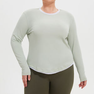 Camisetas de Manga Larga <span class=keywords><strong>para</strong></span> Mujer, Transpirables, Deportivas, <span class=keywords><strong>para</strong></span> Gimnasio, Yoga, Tallas Grandes, Camisetas de Entrenamiento - Product Image 4