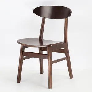 亨德利现代廉价商用家具橡胶实木餐椅餐椅