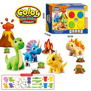 Juguetes de <span class=keywords><strong>Plastilina</strong></span> de <span class=keywords><strong>Dinosaurios</strong></span> para Niños, Set de Arcilla para Modelar Escenas de Campamento Volcánico de <span class=keywords><strong>Dinosaurios</strong></span>, Figuras de <span class=keywords><strong>Dinosaurios</strong></span>, Arcilla de Colores con Moldes y Herramientas - Product Image 3