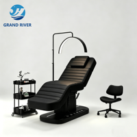 Lit de beauté électrique intelligent et moderne, lit de spa facial incurvé, lit pour extensions de cils, mobilier de salon, table et lit de massage à 3 moteurs pour esthéticienne
