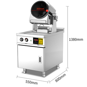 Máy nấu ăn tự động bằng thép không gỉ, chảo xào 2 bếp, dung tích 1.5-9.3L, điện áp 110/220V, sử dụng <span class=keywords><strong>gas</strong></span> LPG/LNG, loại đặt sàn, 1 ngăn - Product Image 6