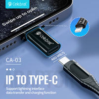 Adaptor iPhone ke USB-C Konverter Catu Daya DC dengan Pengisian Daya OTG+Type-C 5Gbps Kecepatan Tinggi untuk Ponsel