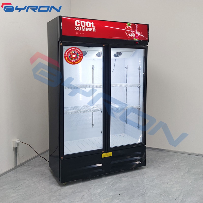 Coca-Cola コンパクト冷蔵庫 ガラスドア スーパーマーケット用の立て型飲料ディスプレイガラス扉コカ