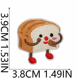 New Cute Iron on Embroidery Cookie Bread Biscuit Dumpling Donut Patch for Decoration - Product Image 6