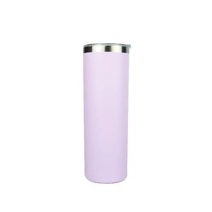 Gobelet isotherme blanc droit de 20 oz en acier inoxydable vierge pour sublimation, avec couvercle et paille, idéal pour les voyages - Product Image 1