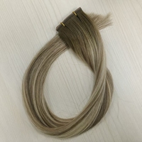 Extensions de cheveux pour femmes, cheveux humains vierges russes, trame papillon, invisible, double face, trame Genius Hole, alignement des cuticules