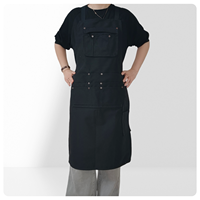 Tablier de Barbier en Toile Sans Manches avec Multiples Poches pour Coiffeur Homme Femme, Vêtements de Travail Personnalisables Imprimés