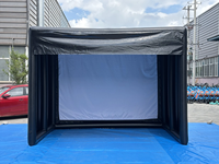 Structure gonflable portable et durable 13x10FT pour simulateur de golf, cage d'entraînement de golf extérieure, tente de golf