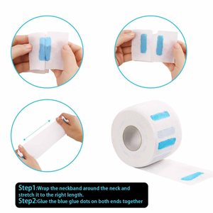 Tiras para el cuello de papel de peluquero desechables, para el cuello rollo de papel, papel elástico <span class=keywords><strong>profesional</strong></span>, protector de banda para el cuello, accesorio de <span class=keywords><strong>peluquería</strong></span> - Product Image 5