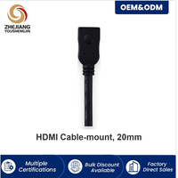 Connecteur Keystone Femelle-Femelle avec câble Pigtail de 20 mm, rallonge pour montage sur panneau mural