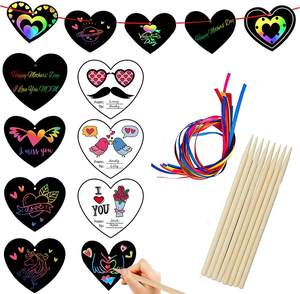 Ensemble de cartes en papier à gratter arc-en-ciel magique de Noël avec pochoir graffiti pour dessin DIY pour créations de cartes de vœux - Product Image 2