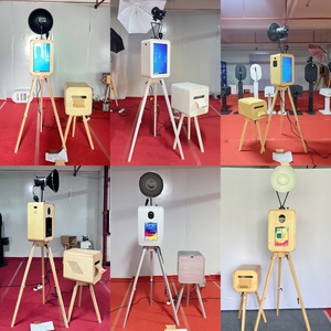 Cabina de Fotos de Madera con Pantalla Táctil de 18.5 Pulgadas, Compatible con <span class=keywords><strong>iPad</strong></span> y Surface <span class=keywords><strong>Pro</strong></span>, Pantalla de Doble Cara, Cámara SLR Opcional, Altavoz Bluetooth - Product Image 3