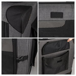 Seyahat açık araba taşıma katlanabilir ve katlanabilir köpek sandık kafes örgü pencere - Product Image 5